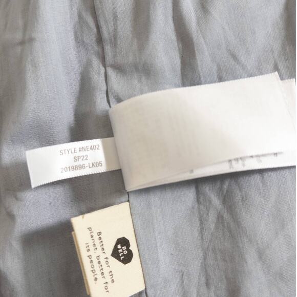 Madewell NEW Larsen Cotton Linen Relaxed Blazer in Windowpane Blue White Small - Picture 9 of 11